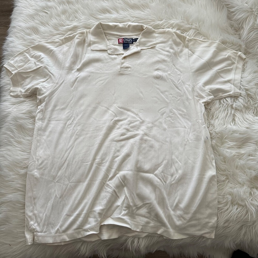 Chaps Ralph Lauren Men's Size XXL striped -Pattern Polo Short-Sleeve Shirt‎